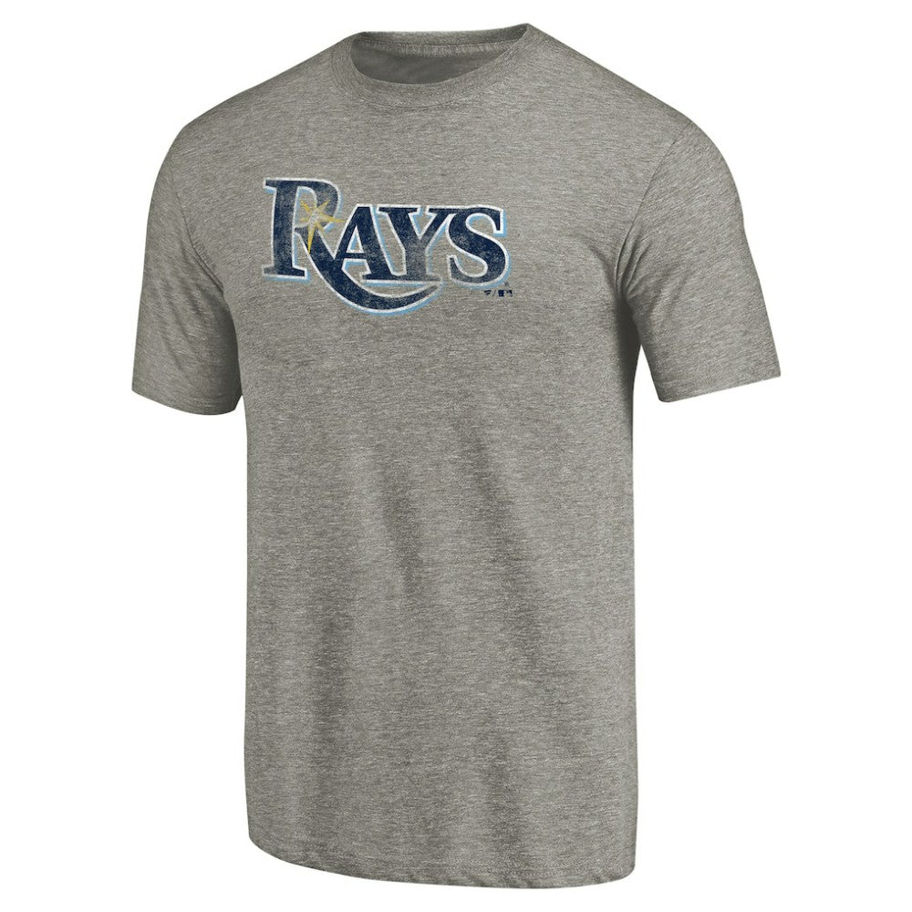 Tampa Bay Rays Distressed Team Tri-Blend T-Shirt - Ash - MLB Discount