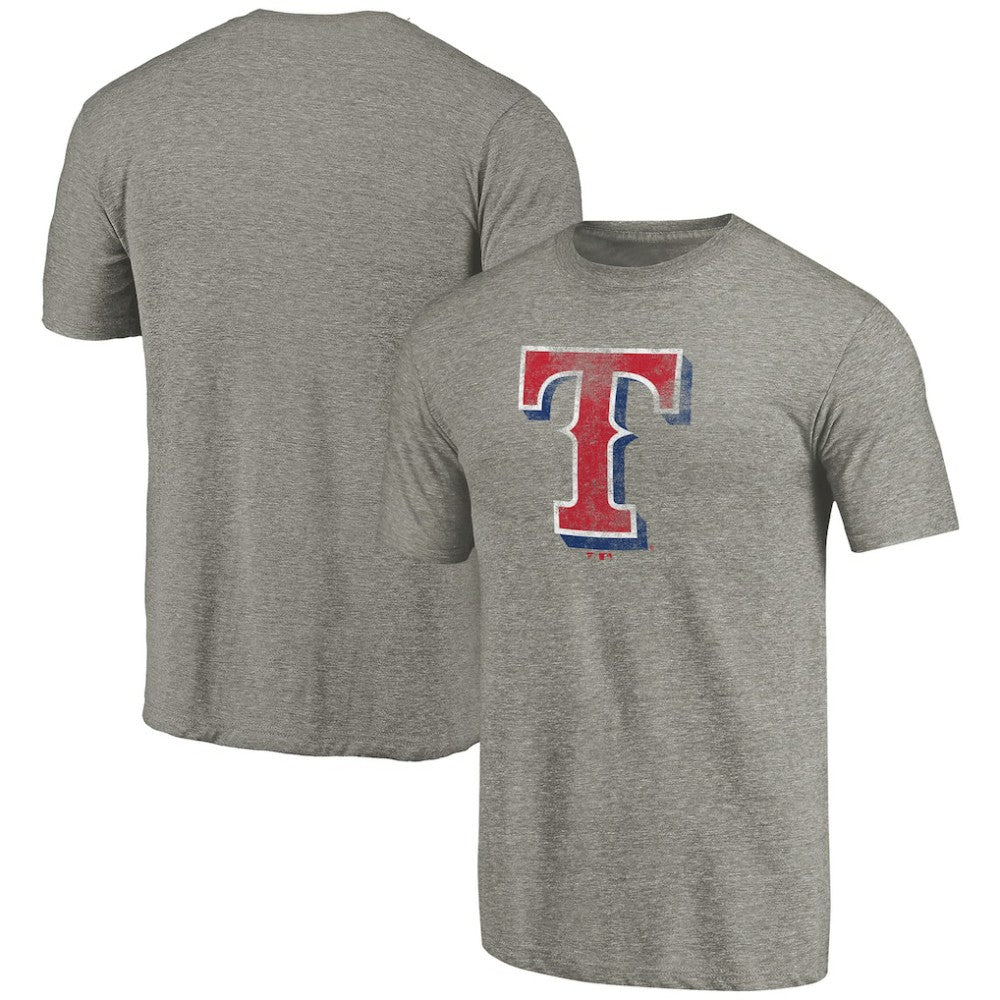 Texas Rangers Distressed Team Tri-Blend T-Shirt - Ash - MLB Discount
