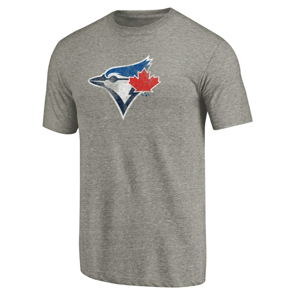 Toronto Blue Jays Distressed Team Tri-Blend T-Shirt - Ash - MLB Discount