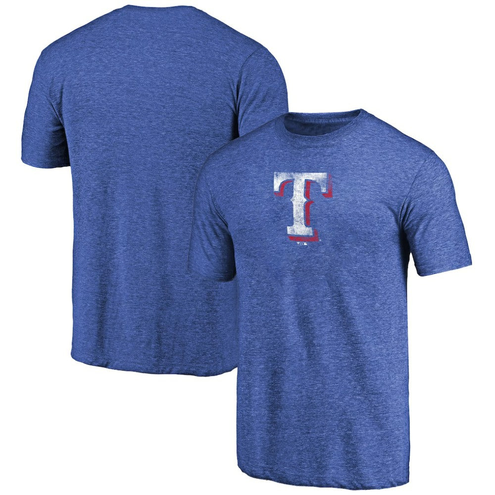 Texas Rangers Distressed Team 2 Tri-Blend T-Shirt - Royal - MLB on Sale
