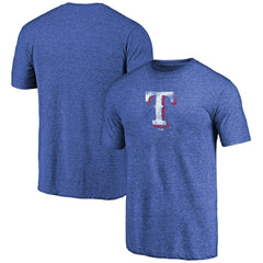 Texas Rangers Distressed Team 2 Tri-Blend T-Shirt - Royal - MLB on Sale