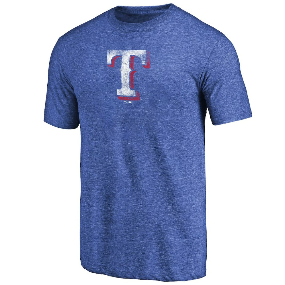 Texas Rangers Distressed Team 2 Tri-Blend T-Shirt - Royal - MLB on Sale