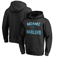 Miami Marlins Victory Arch Pullover Hoodie - Black - MLB Discount