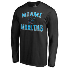 Miami Marlins Victory Arch Long Sleeve T-Shirt - Black - MLB on Sale