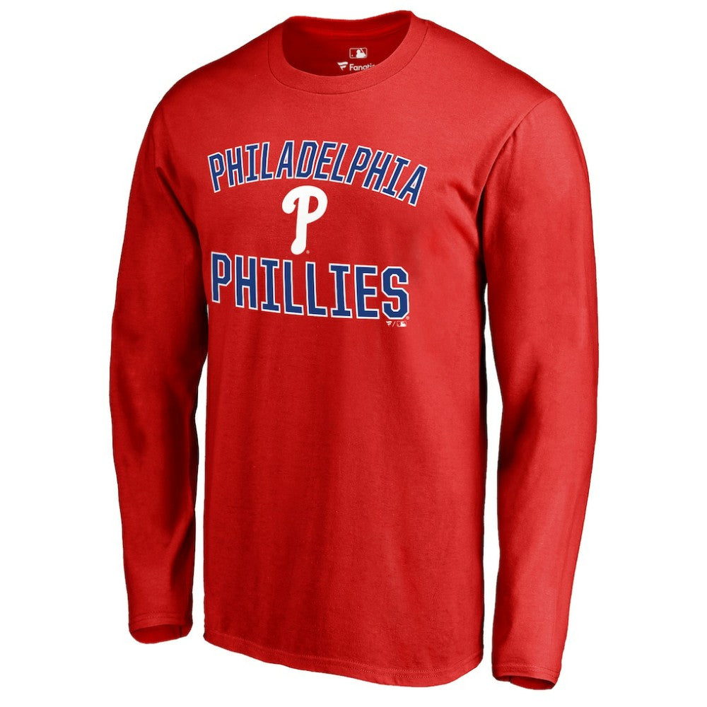 Philadelphia Phillies Victory Arch Long Sleeve T-Shirt - Red - MLB Sale