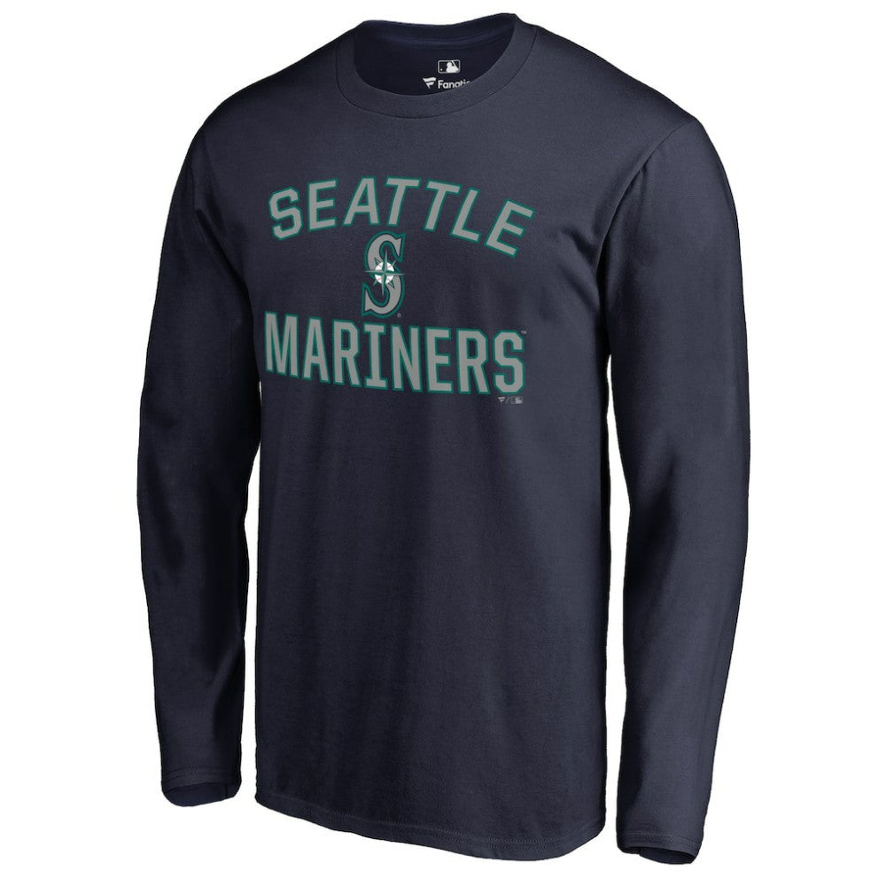 Seattle Mariners Victory Arch Long Sleeve T-Shirt - Navy - MLB on Sale