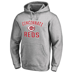 Cincinnati Reds Victory Arch Pullover Hoodie - Ash - MLB Discount