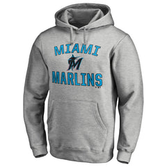 Miami Marlins Victory Arch Pullover Hoodie - Ash - MLB on Sale