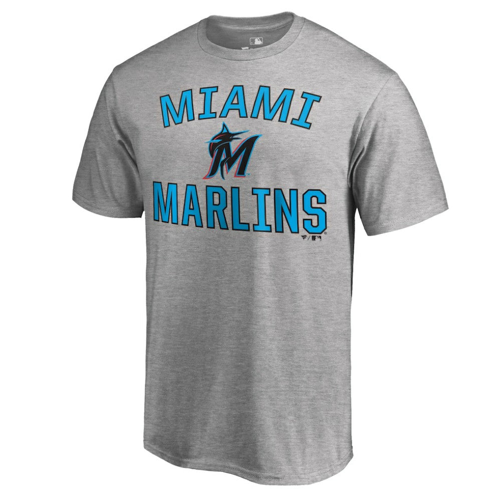 Miami Marlins Victory Arch T-Shirt - Ash - MLB Discount