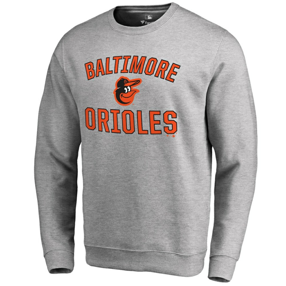 Baltimore Orioles Victory Arch Pullover Sweatshirt - Ash - MLB Discount