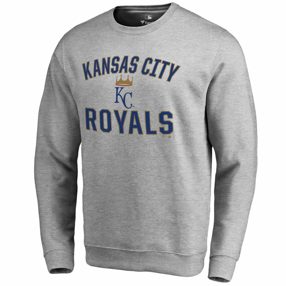 Kansas City Royals Victory Arch Pullover Sweatshirt - Ash - MLB Sale