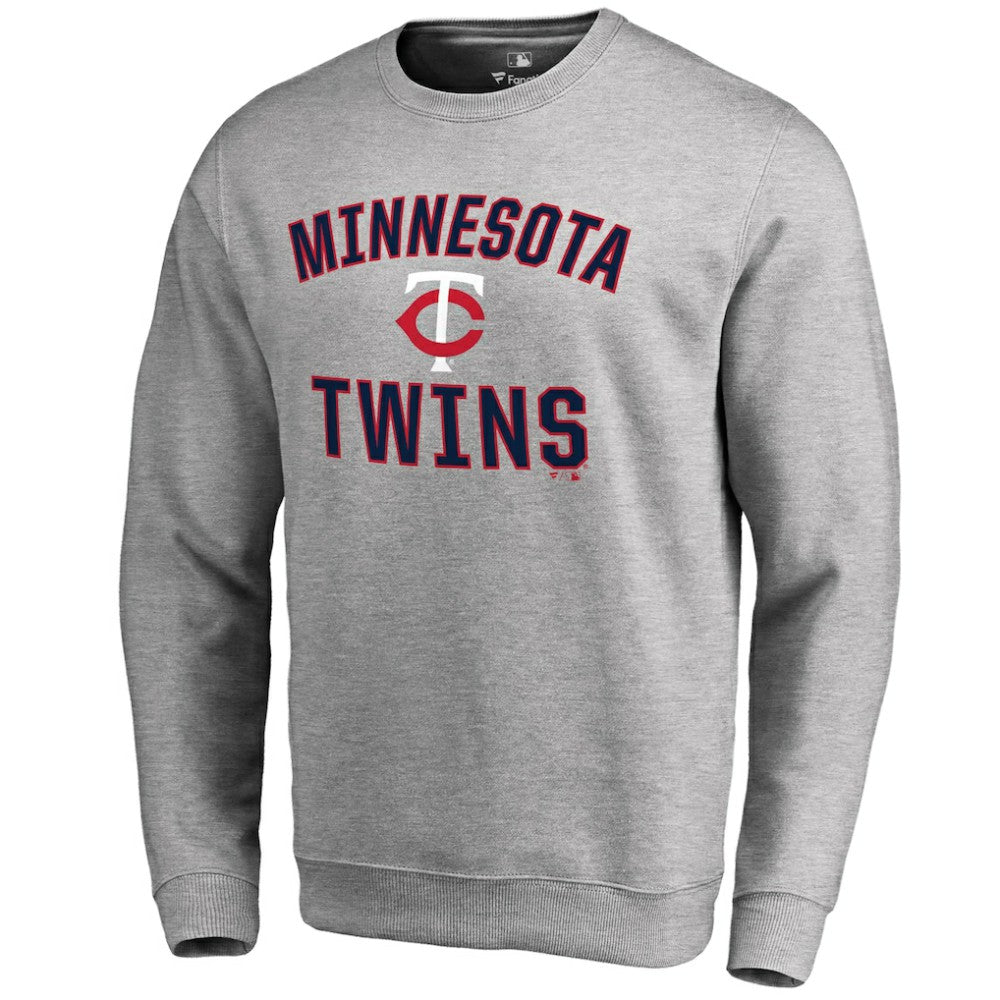 Minnesota Twins Victory Arch Pullover Sweatshirt - Ash - MLB Discount