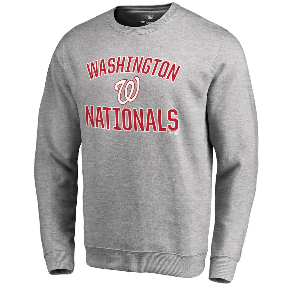 Washington Nationals Victory Arch Pullover Sweatshirt - Ash - MLB Lifestyle