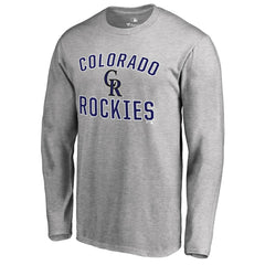 Colorado Rockies Victory Arch Long Sleeve T-Shirt - Ash - MLB Lifestyle