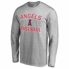 Los Angeles Angels Victory Arch Long Sleeve T-Shirt - Ash - MLB Lifestyle
