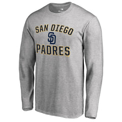 San Diego Padres Victory Arch Long Sleeve T-Shirt - Ash - MLB Lifestyle