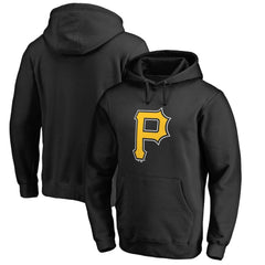 Pittsburgh Pirates Official Logo Fitted Pullover Hoodie - Black - MLB on Sale