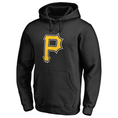 Pittsburgh Pirates Official Logo Fitted Pullover Hoodie - Black - MLB on Sale