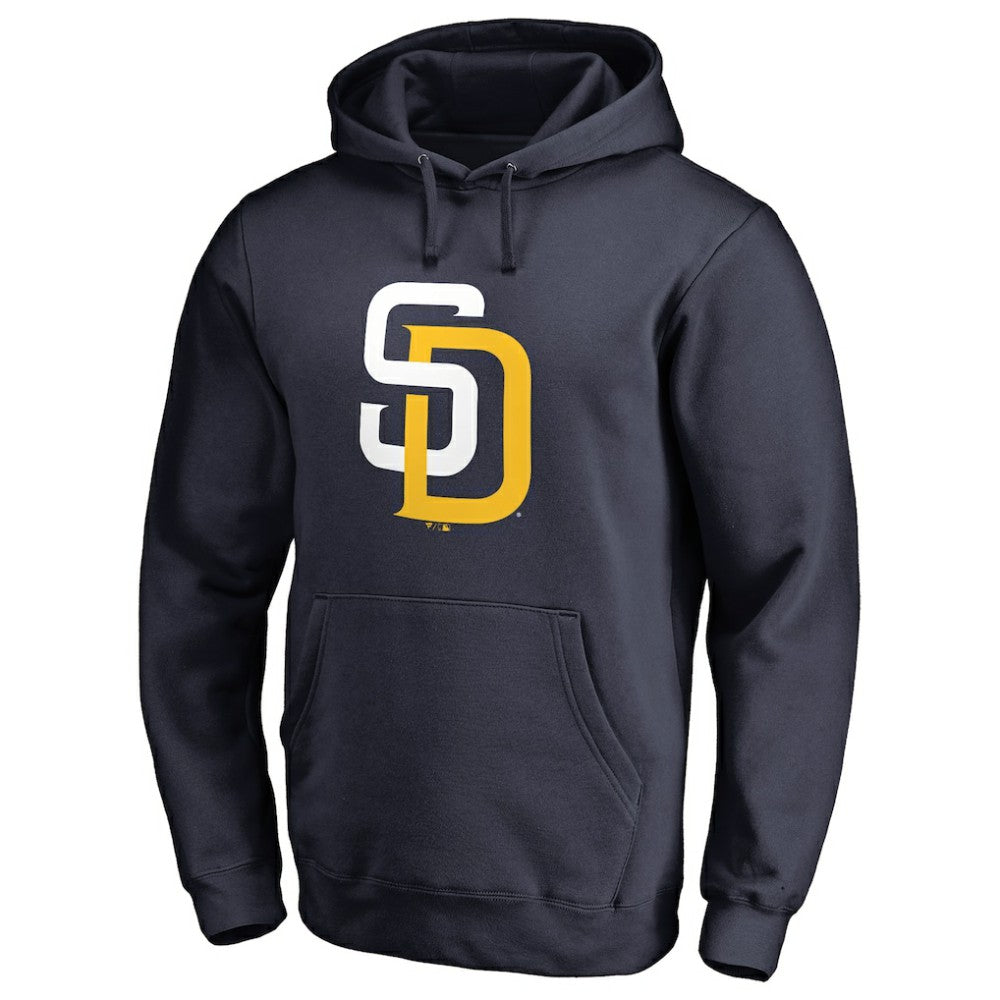 San Diego Padres Official Logo Fitted Pullover Hoodie - Navy - MLB Online