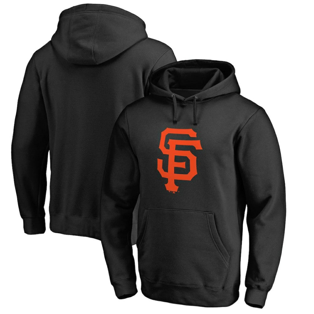 San Francisco Giants Official Logo Fitted Pullover Hoodie - Black - MLB Sale