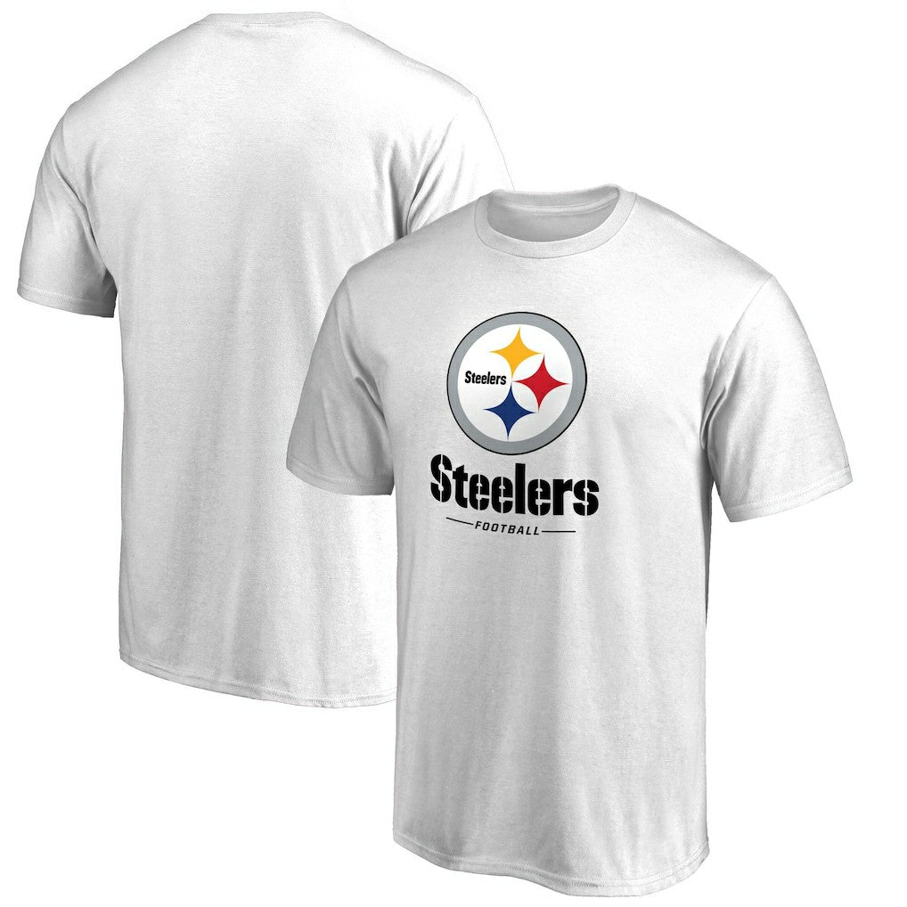 Pittsburgh Steelers Team Lockup 2 T-Shirt White
