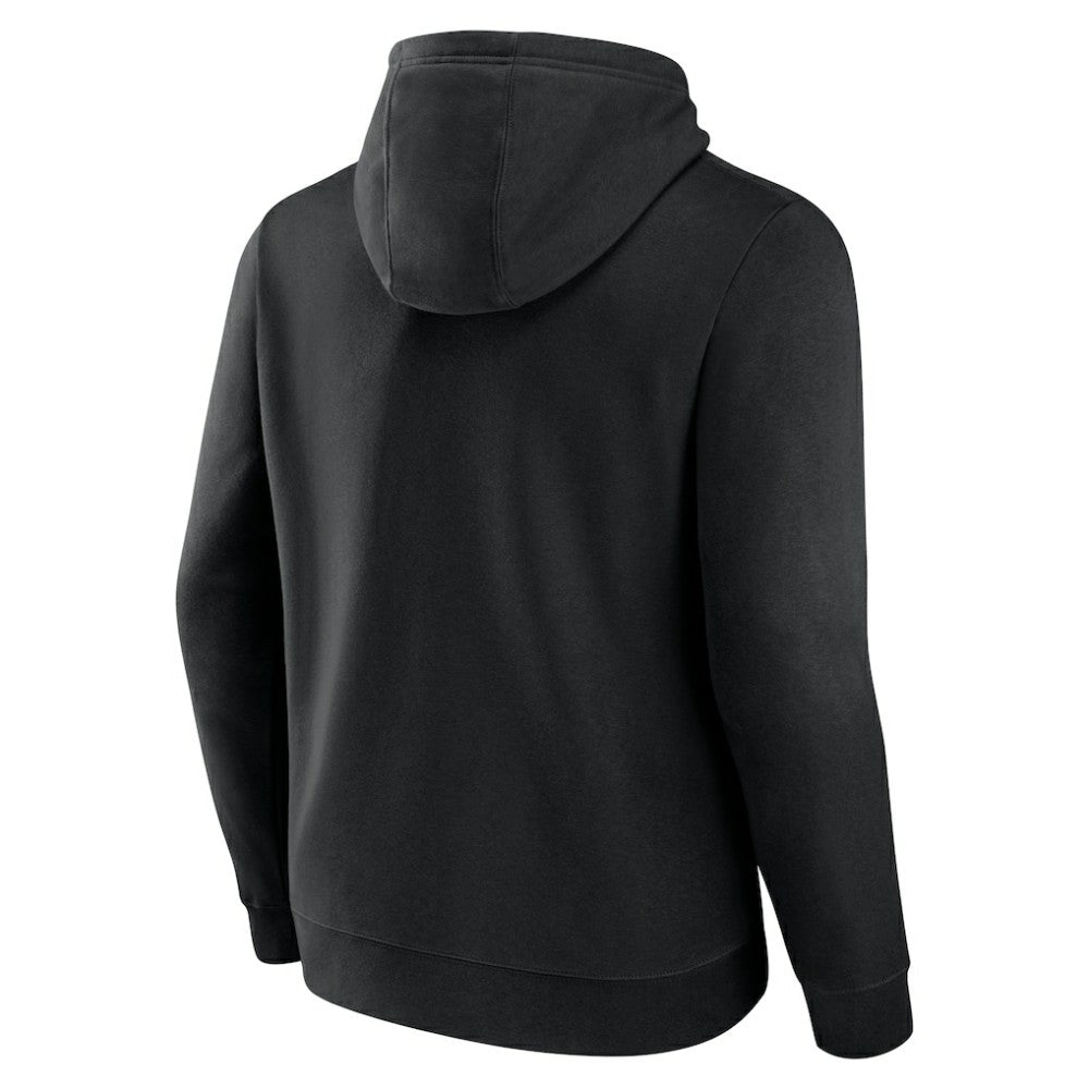 Cincinnati Reds Official Logo Fitted Pullover Hoodie - Black - MLB Lifestyle
