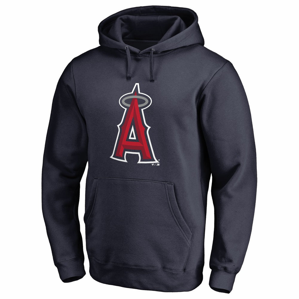Los Angeles Angels Official Logo Fitted Pullover Hoodie - Navy - MLB on Sale