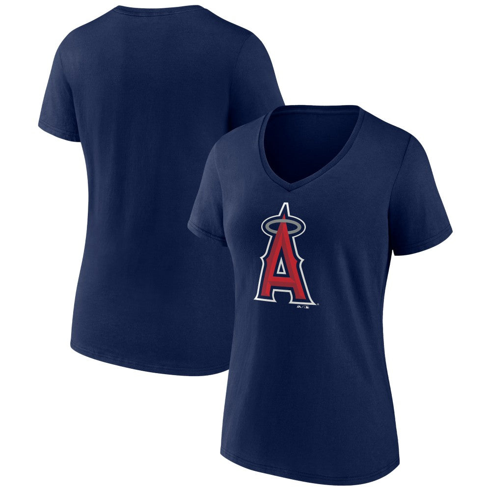 Los Angeles Angels Women's Secondary Color Primary Logo T-Shirt - Navy - MLB Online
