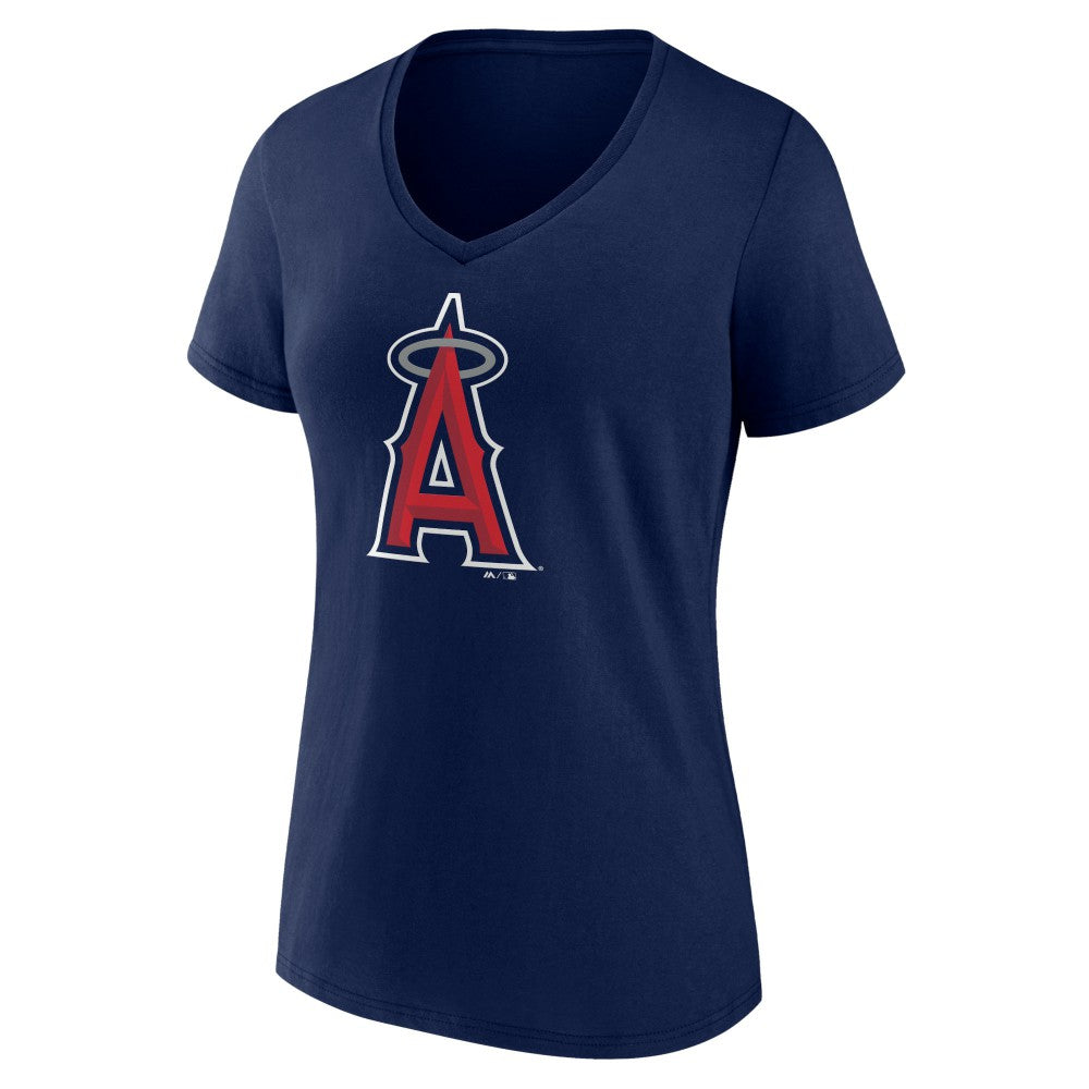 Los Angeles Angels Women's Secondary Color Primary Logo T-Shirt - Navy - MLB Online
