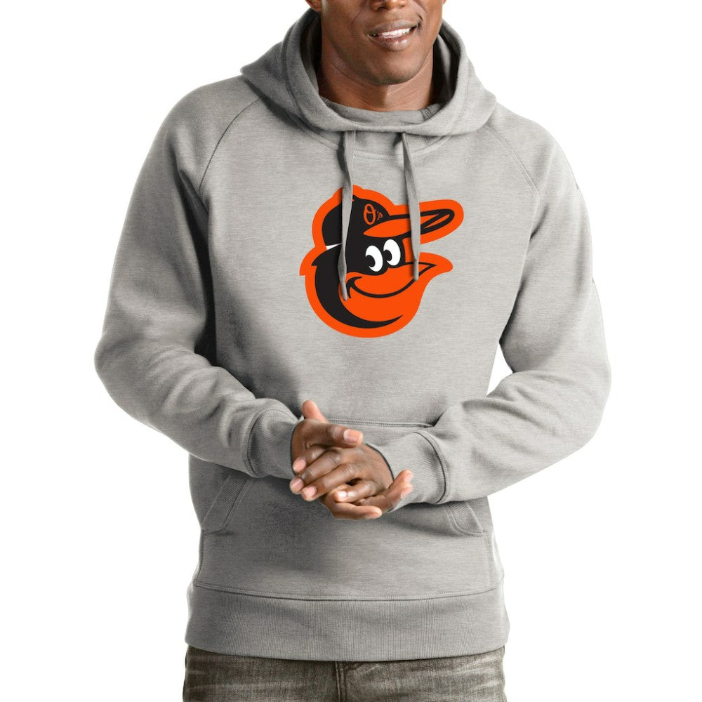 Baltimore Orioles Antigua Victory Pullover Hoodie - Heathered Gray - MLB Online
