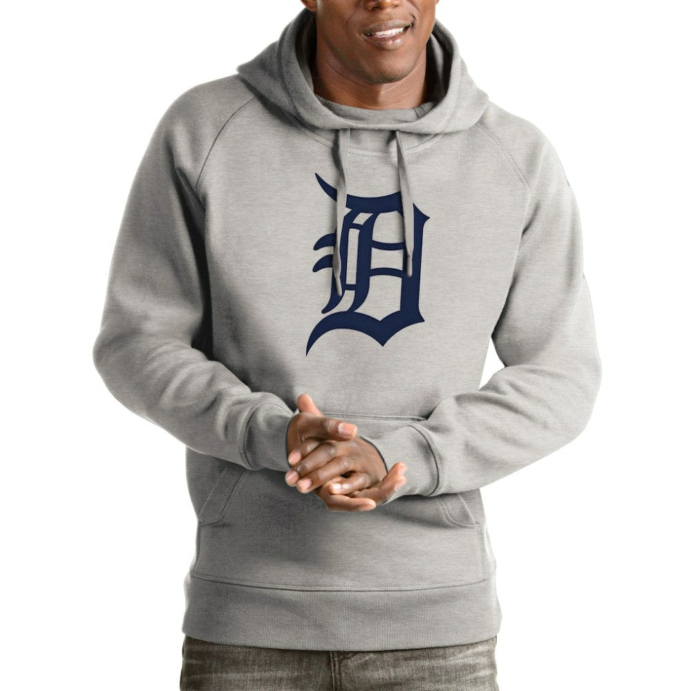 Detroit Tigers Antigua Victory Pullover Hoodie - Heathered Gray - MLB Sale