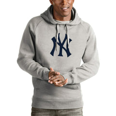 New York Yankees Antigua Victory Pullover Hoodie - Heathered Gray - MLB Online