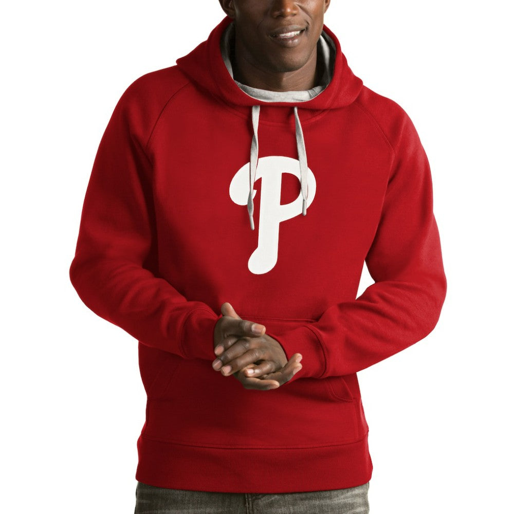 Philadelphia Phillies Antigua Victory Pullover Hoodie - Red - MLB Discount