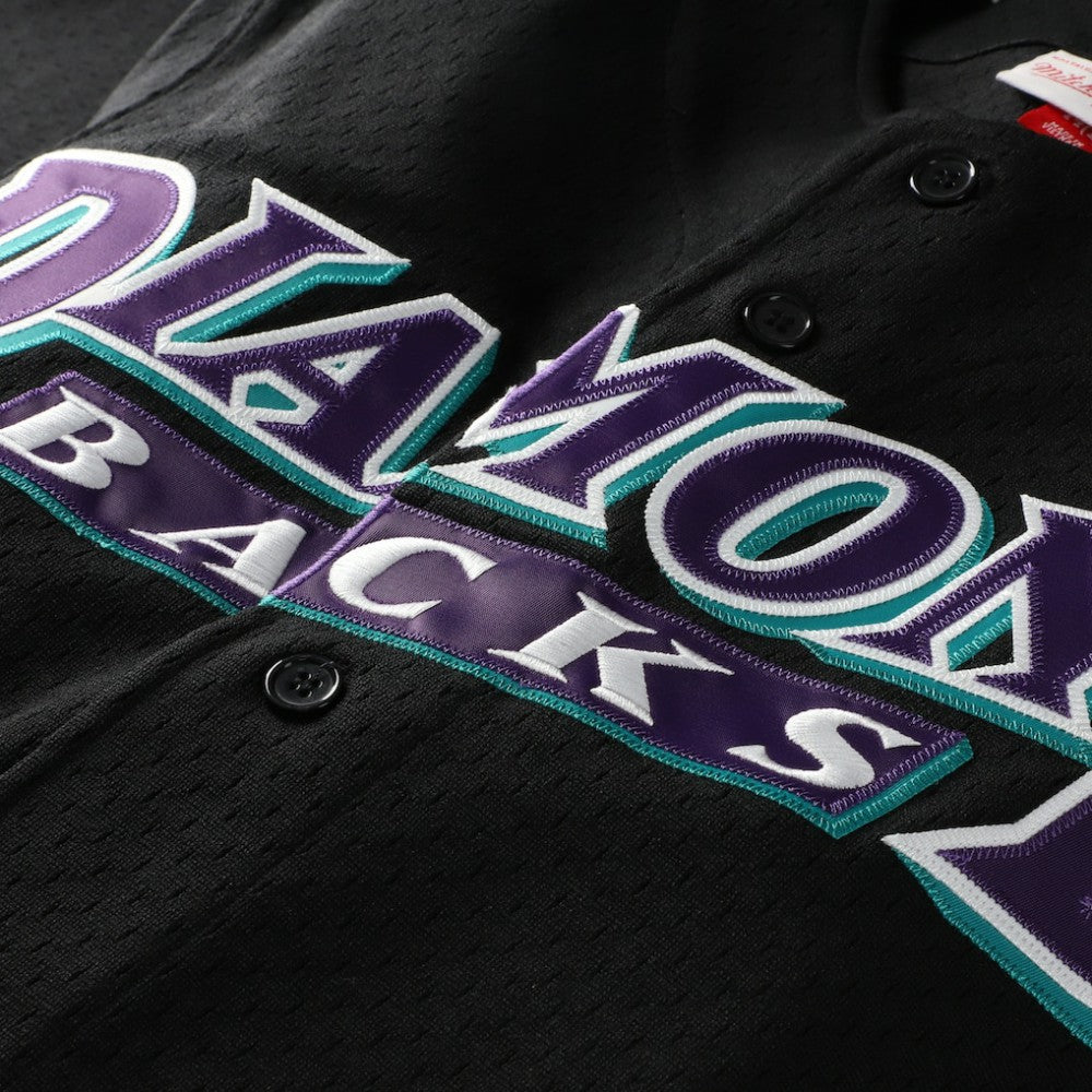 Randy Johnson Arizona Diamondbacks Mitchell & Ness Cooperstown Collection Mesh Batting Practice Button-Up Jersey - Black - Mitchell & Ness Discount