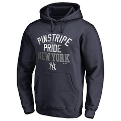 New York Yankees Hometown Collection Pinstripe Pride Pullover Hoodie - Navy - MLB Discount