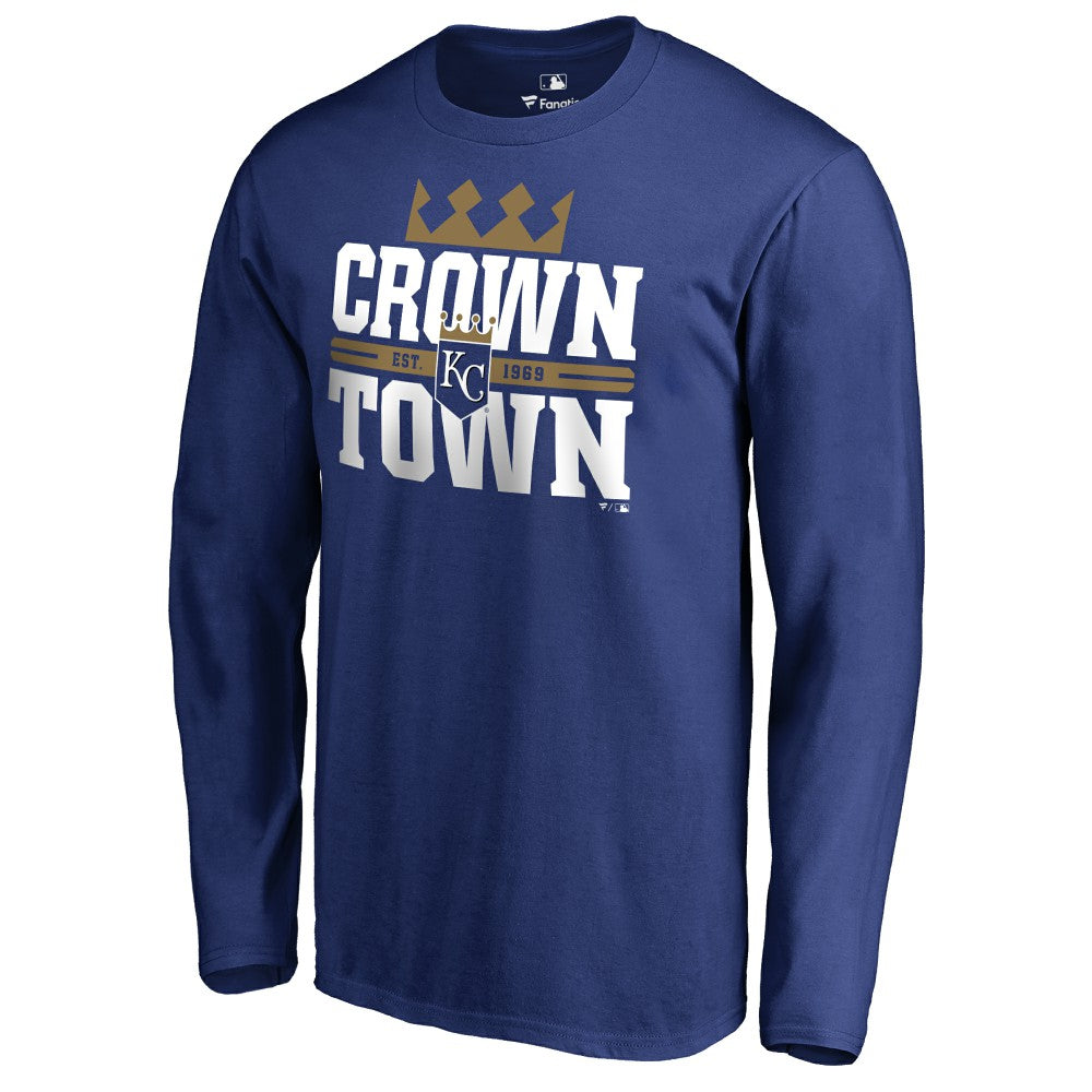 Kansas City Royals Hometown Collection Crown Town Long Sleeve T-Shirt - Royal - MLB Lifestyle