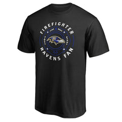 Baltimore Ravens Black Firefighter T-Shirt