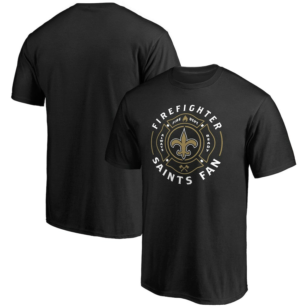 New Orleans Saints Black Firefighter T-Shirt