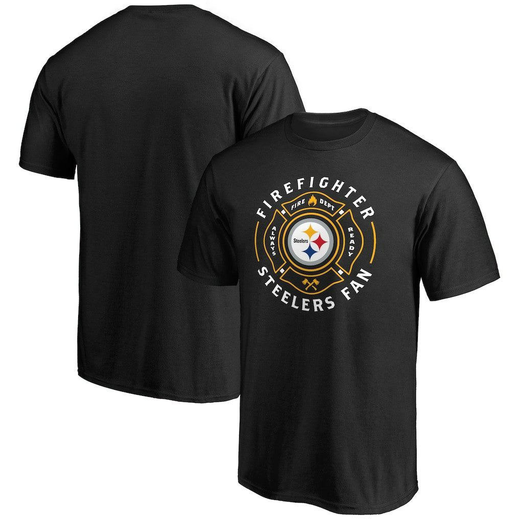 Pittsburgh Steelers Black Firefighter T-Shirt