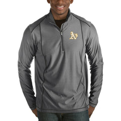 Athletics Antigua Tempo Half-Zip Pullover Jacket - Heathered Charcoal - MLB Lifestyle