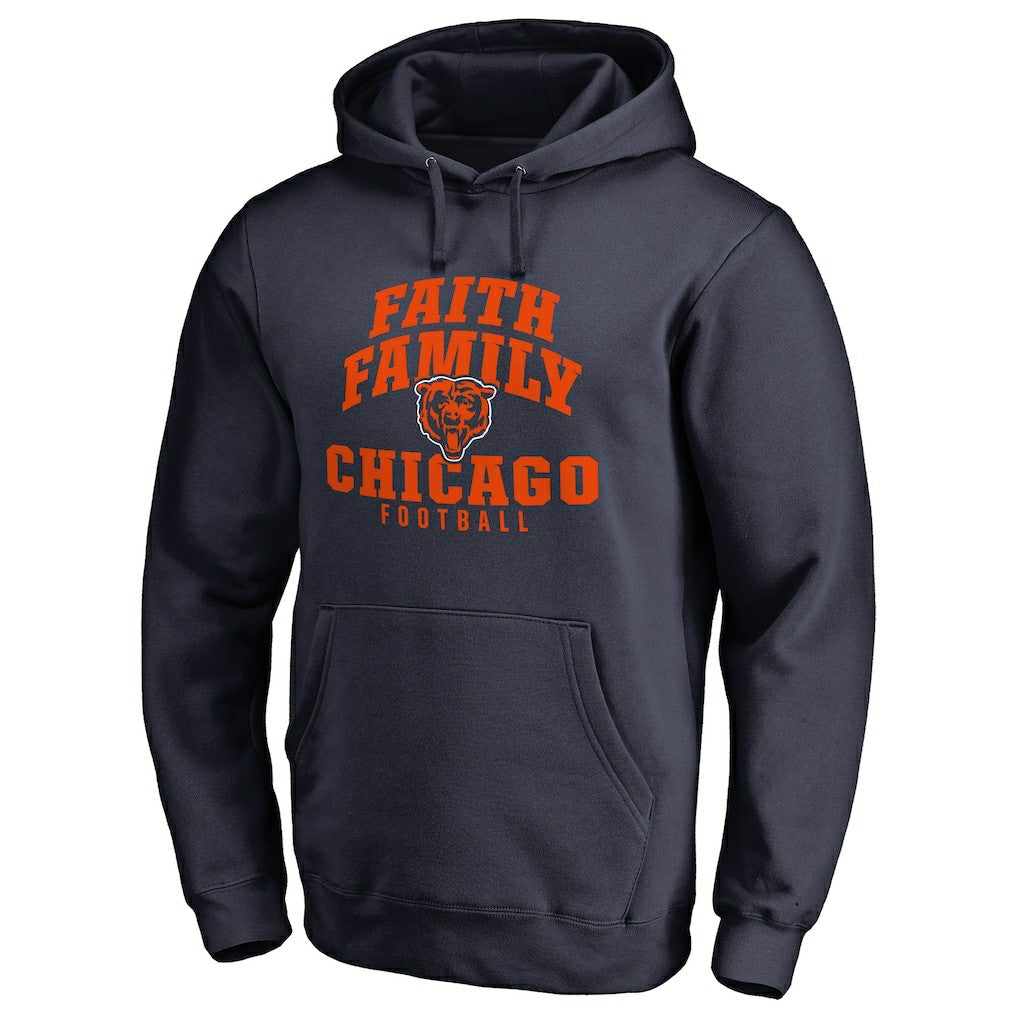 Chicago Bears Faith Family Pullover Hoodie Navy