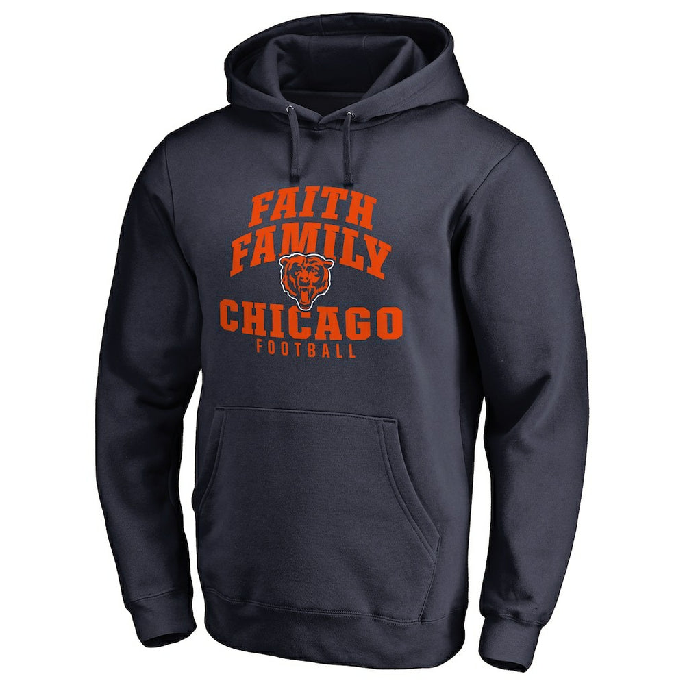 Chicago Bears Faith Family Pullover Hoodie Navy