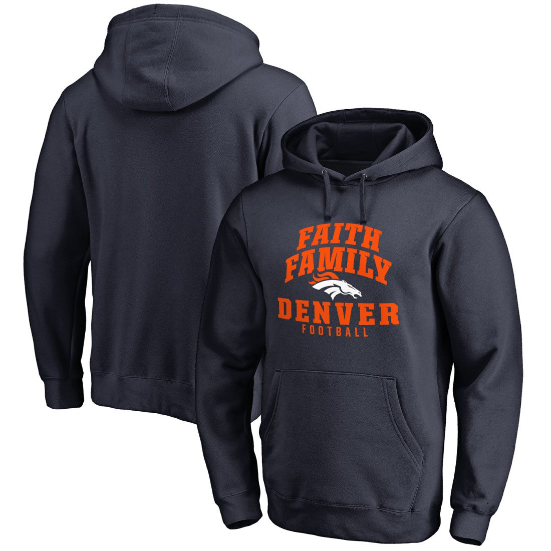 Denver Broncos Faith Family Pullover Hoodie Navy