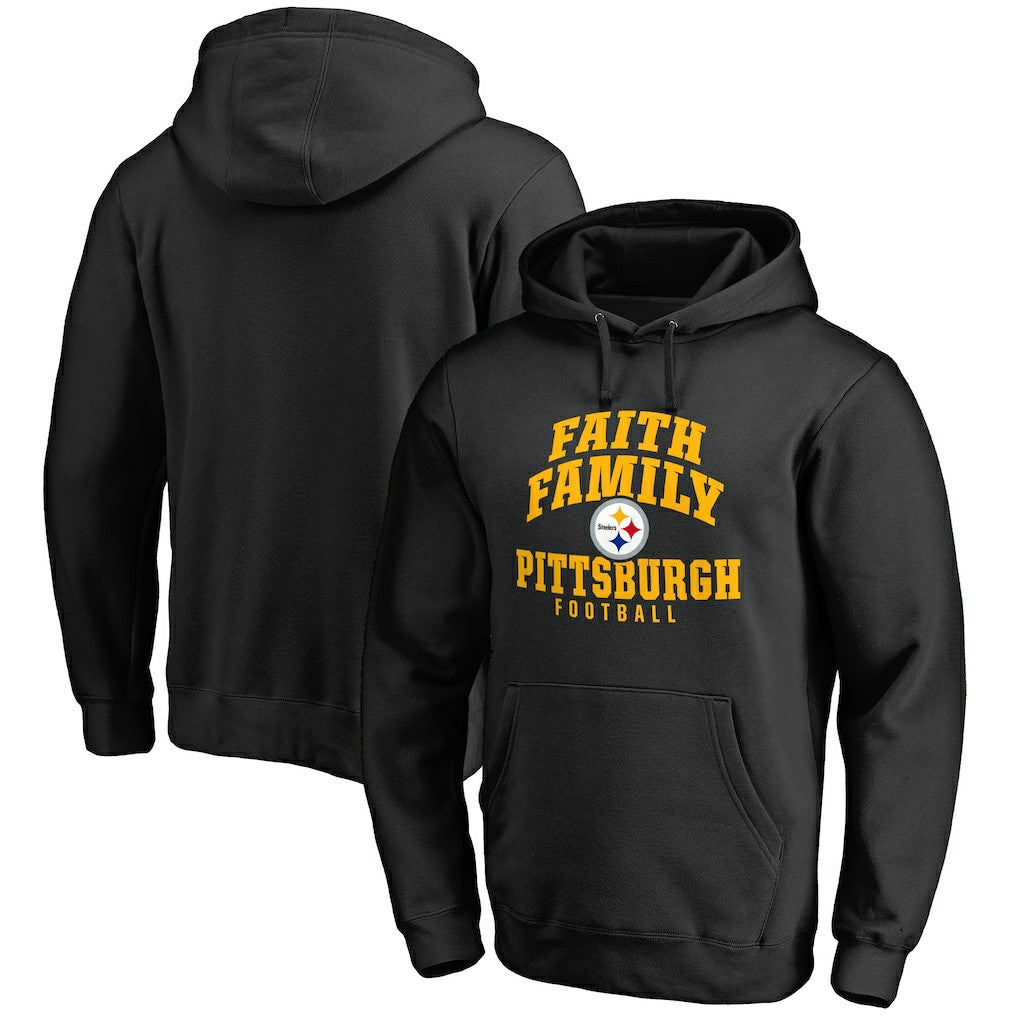 Pittsburgh Steelers Faith Family Pullover Hoodie Black