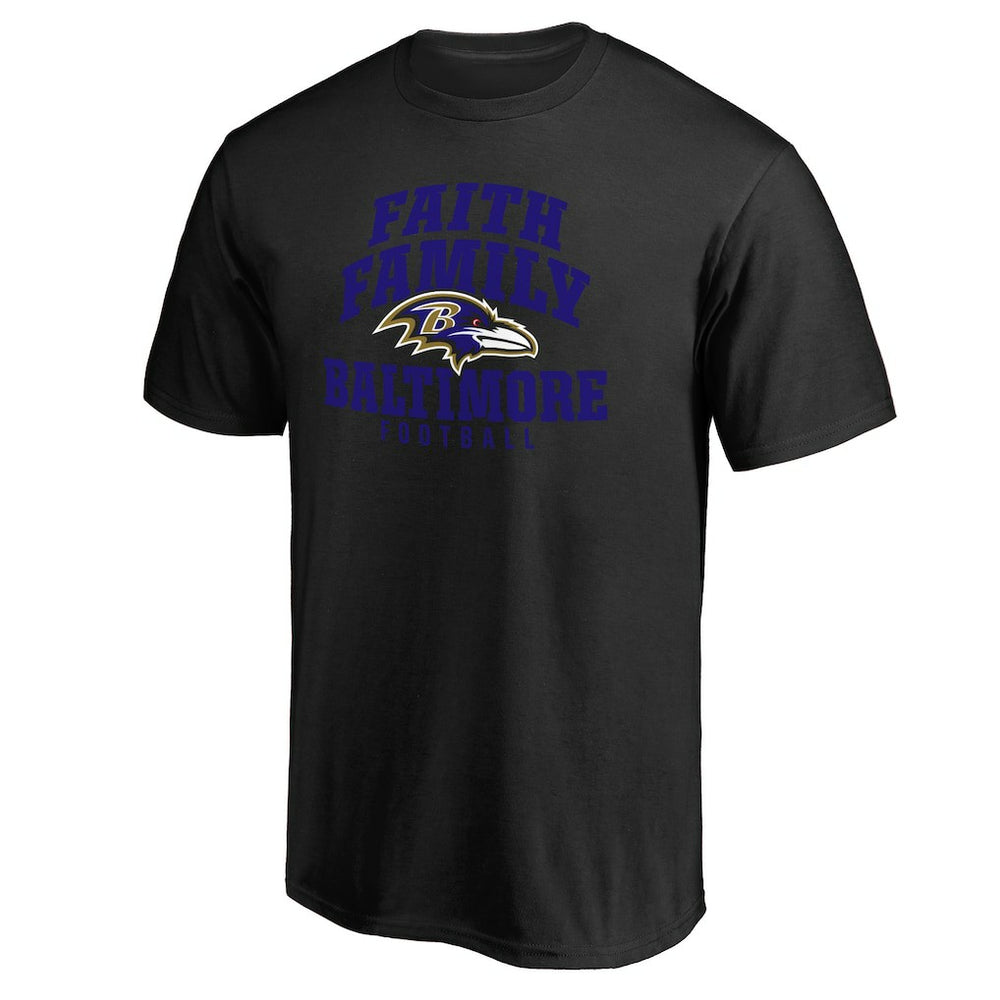 Baltimore Ravens Faith Family T-Shirt Black