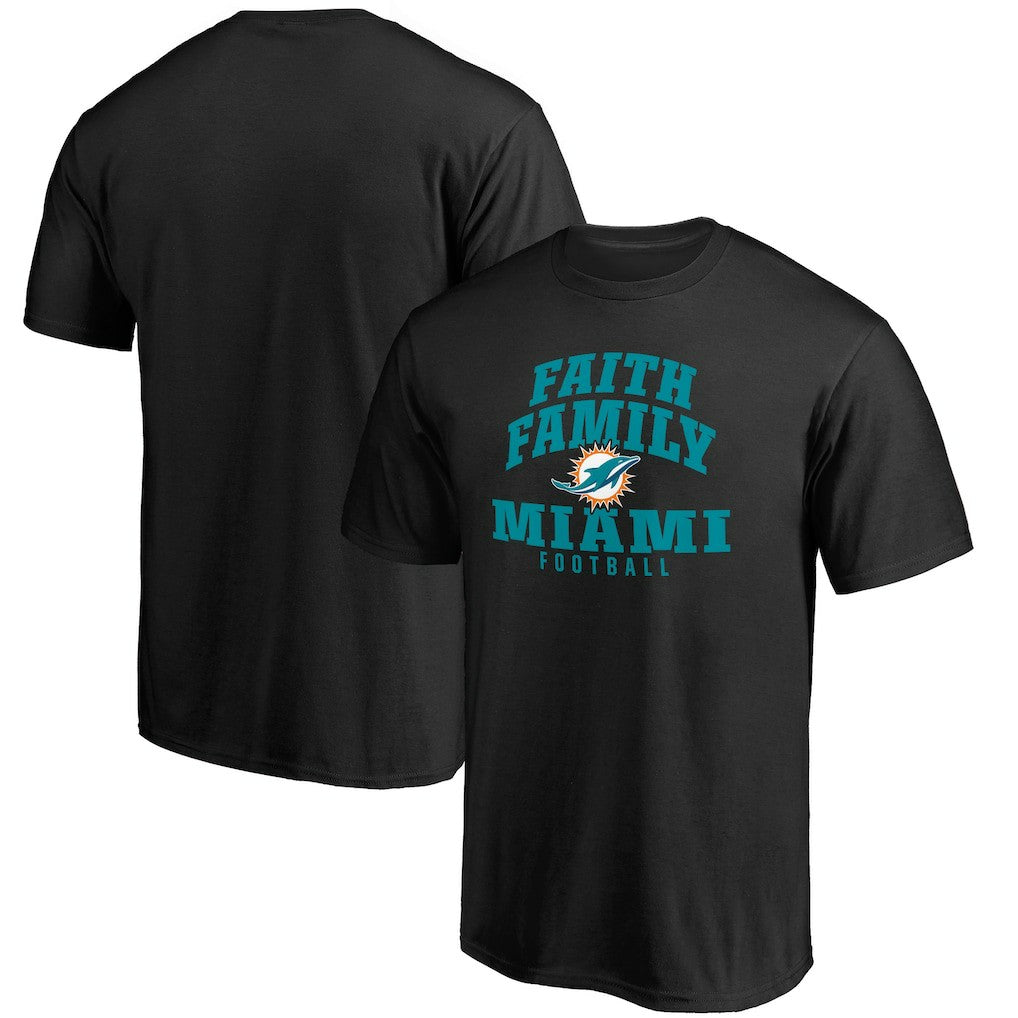 Miami Dolphins Faith Family T-Shirt Black