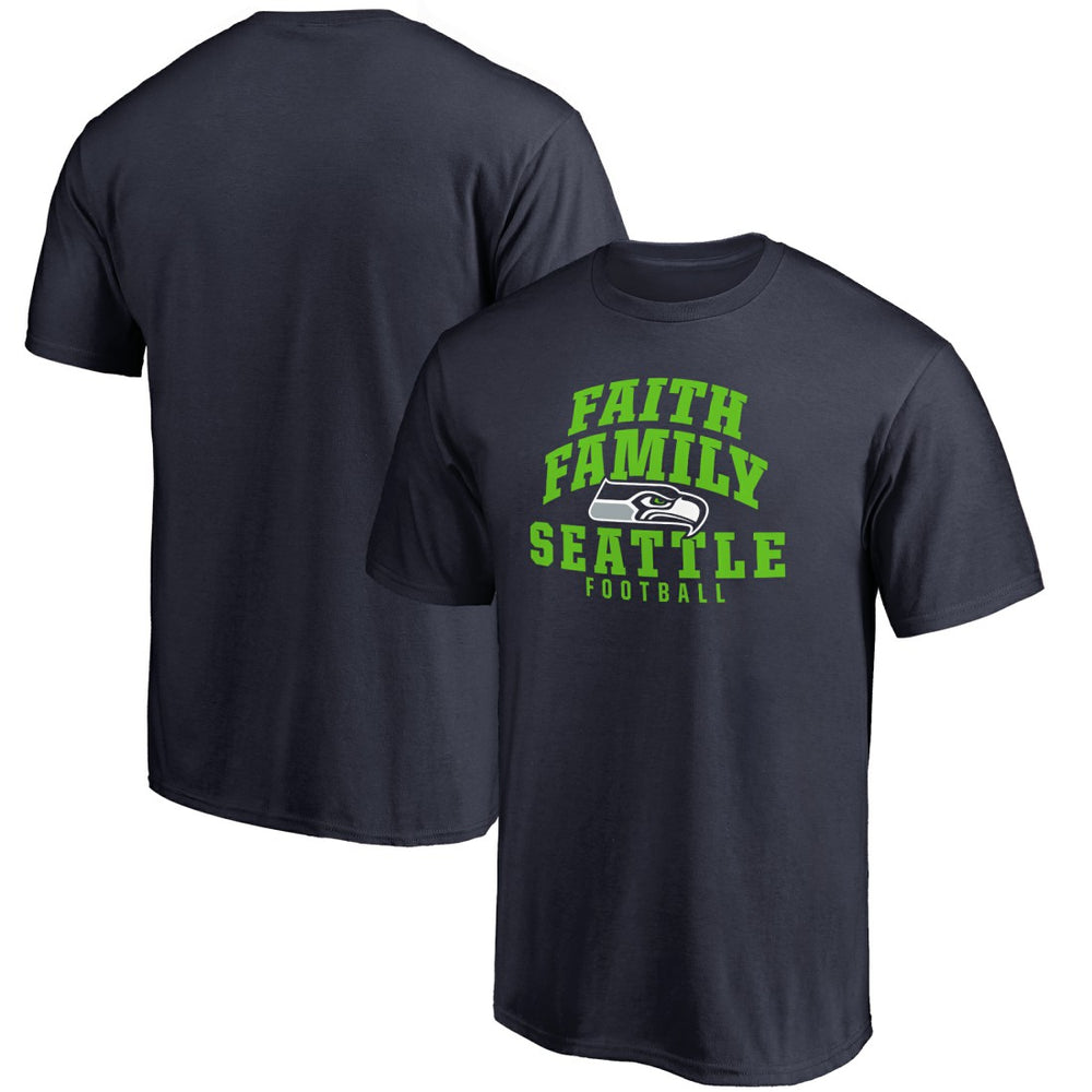 Seattle Seahawks Faith Family T-Shirt Navy