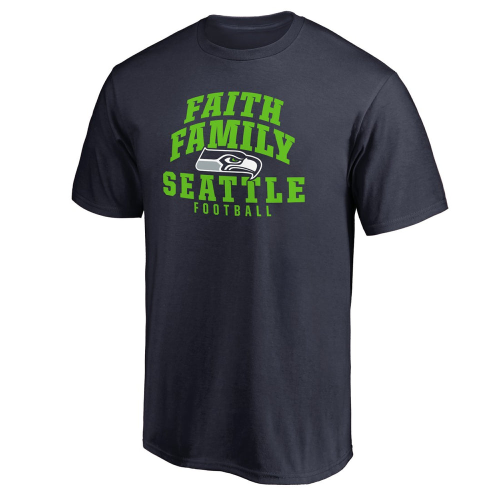 Seattle Seahawks Faith Family T-Shirt Navy