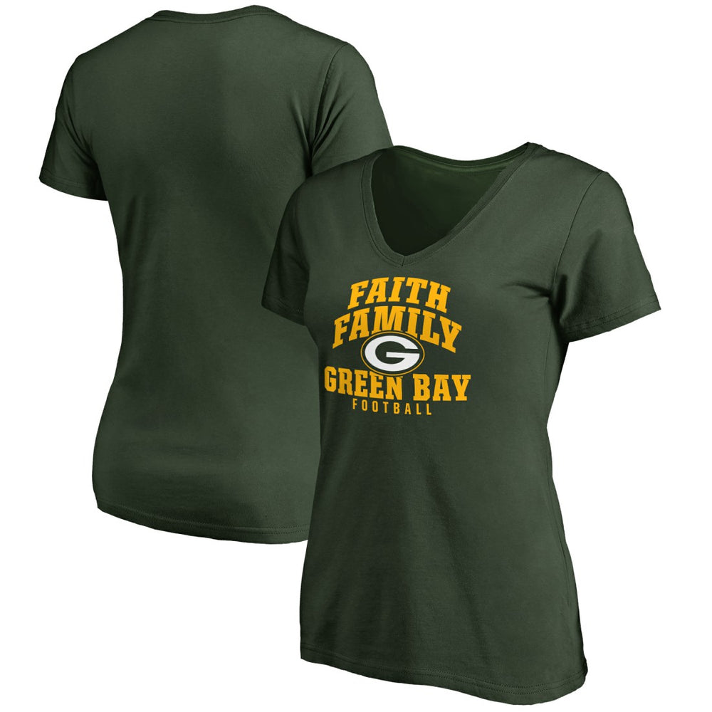 Green Bay Packers Women's Faith Family T-Shirt Green