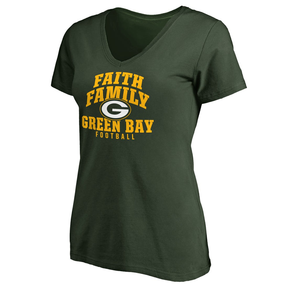Green Bay Packers Women's Faith Family T-Shirt Green